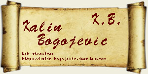 Kalin Bogojević vizit kartica